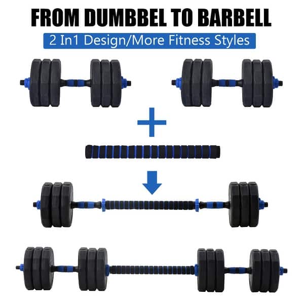 Adjustable Dumbbell Barbell Weight Pair TOTAL 58 LBS, Dumbells weights