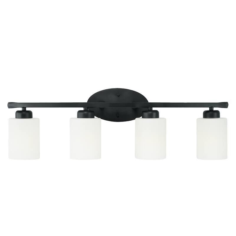 Dixon 28-inch 4-light Bath/ Vanity Fixture w/ Soft White Glass