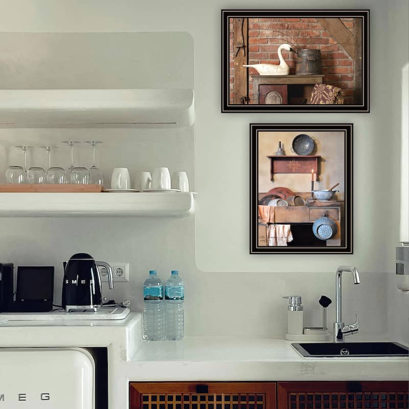 2-Piece Framed Wall Art Set - Home Sweet Home, Black Frame