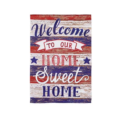 Farmhouse Home Sweet Home Garden Suede Flag