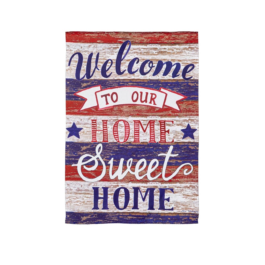 Farmhouse Home Sweet Home Garden Suede Flag