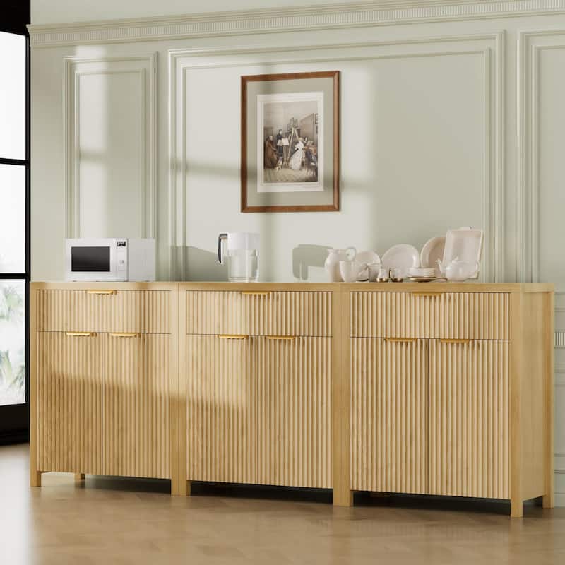 28"Sideboard Kitchen Buffet Cabinet with Drawer and Adjustable Shelf