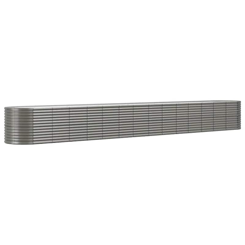 vidaXL Raised Garden Bed Raised Flower Bed Galvanized Steel Outdoor Planter