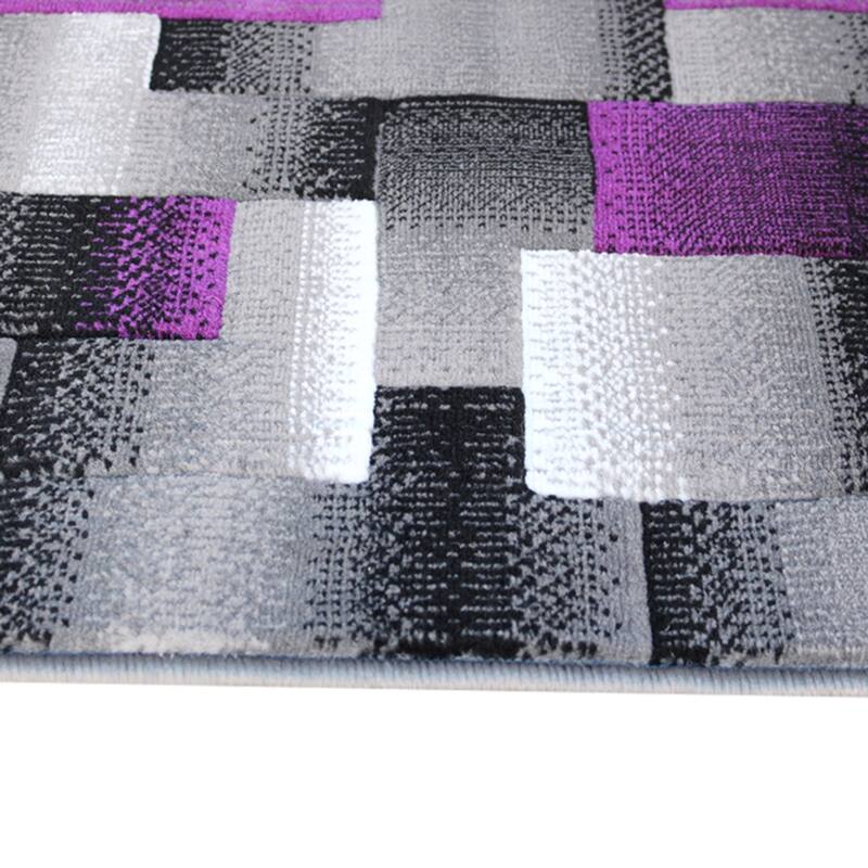 Modern Geometric Style Color Blocked Indoor Area Rug