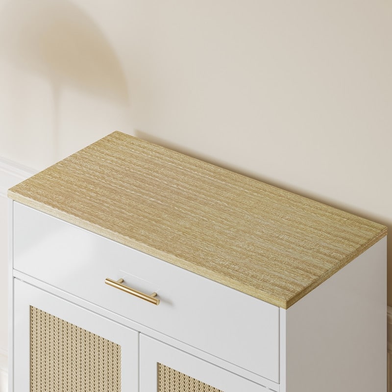 31" Wooden Pet House Sideboard Storage Cabinet for Living Room Bedroom Office