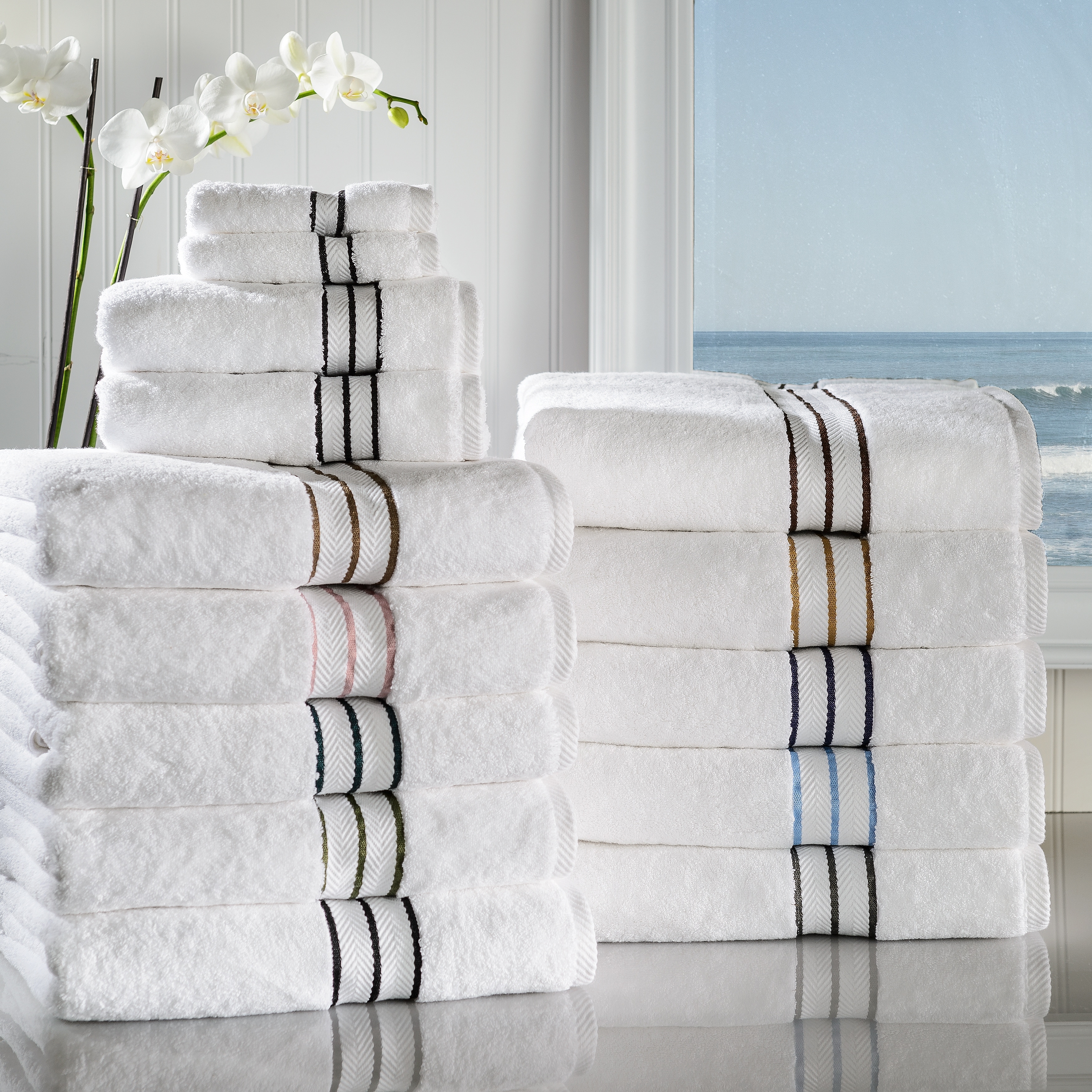 CANNON 100% Cotton Low Twist Bath Towels (30 in. L x 54 in. W