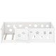 preview thumbnail 41 of 94, White Bed Frame Montessori Bed Twin Size Toddler Floor Bed with Guardrails and Door for Children Boys Girls Kids Playroom
