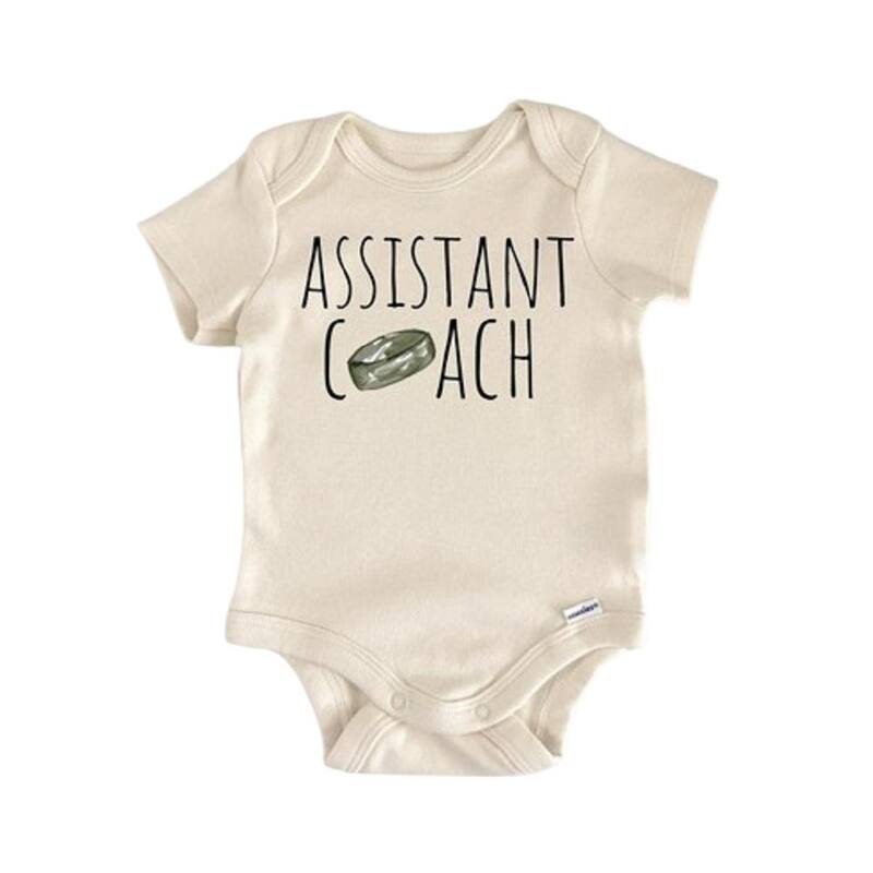 Ice Hockey Sports - Baby Boy Girl Clothes Infant Bodysuit Funny Cute Newborn - White - Newborn