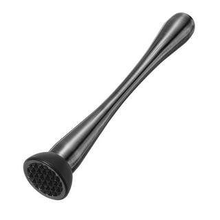 Zulay Kitchen Professional Cocktail Muddler With Grooved Nylon Head - Silver