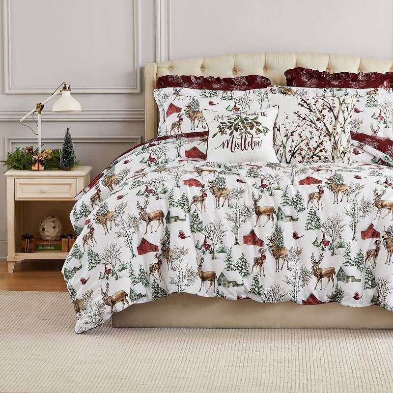 White Christmas 7-Piece Holiday Comforter Set