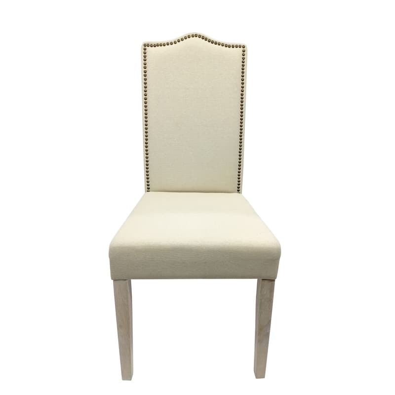 Upholstered Armless Dining Chair with Tapered Legs - 41.5" - Brown