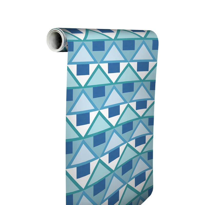 Aelfie Blue Madaket Geometric Peel & Stick Wallpaper