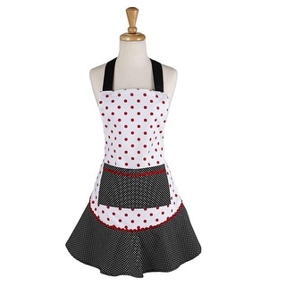 Cute Ruffle Apron for Cooking Black & Red Dot - Bed Bath & Beyond ...