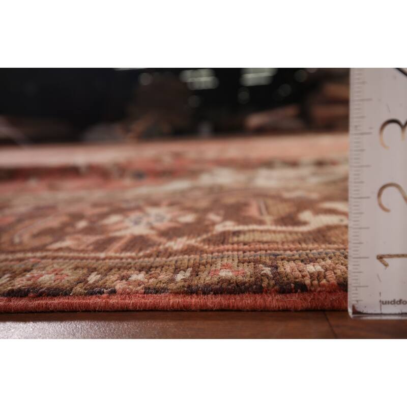 Geometric Heriz Persian Vintage Area Rug Handmade Oriental Wool Carpet - 8'4"x 11'0"