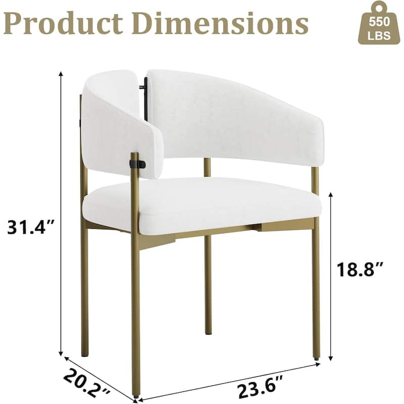 Classic and Luxurious Barrel Dining Chairs with Arms