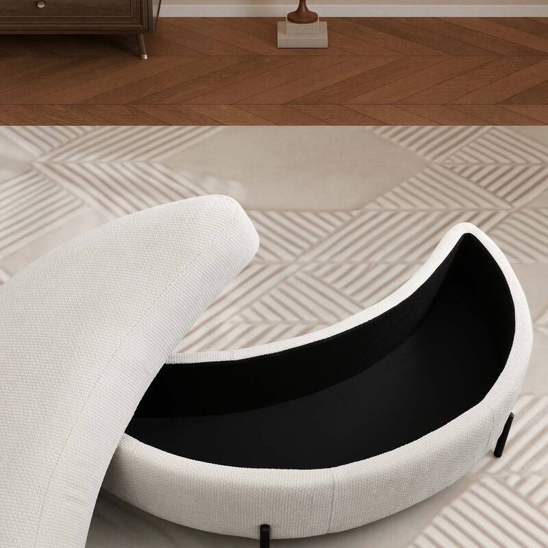 59.8''W Oversized Sofa Chair Set, Round Accent Barrel Chair With 5 Pillows and 1 Storage Ottoman