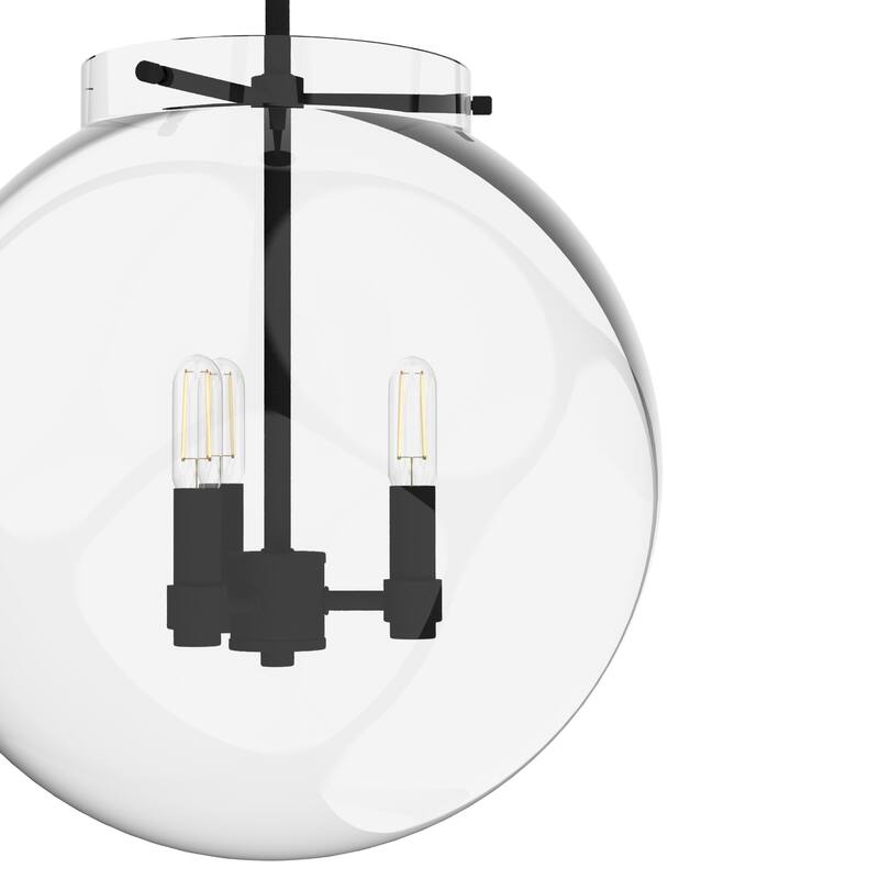 Hunter Sacha 3-Light Globe Pendant - Kitchen Island, Dining Room, Entry - Contemporary, Transitional