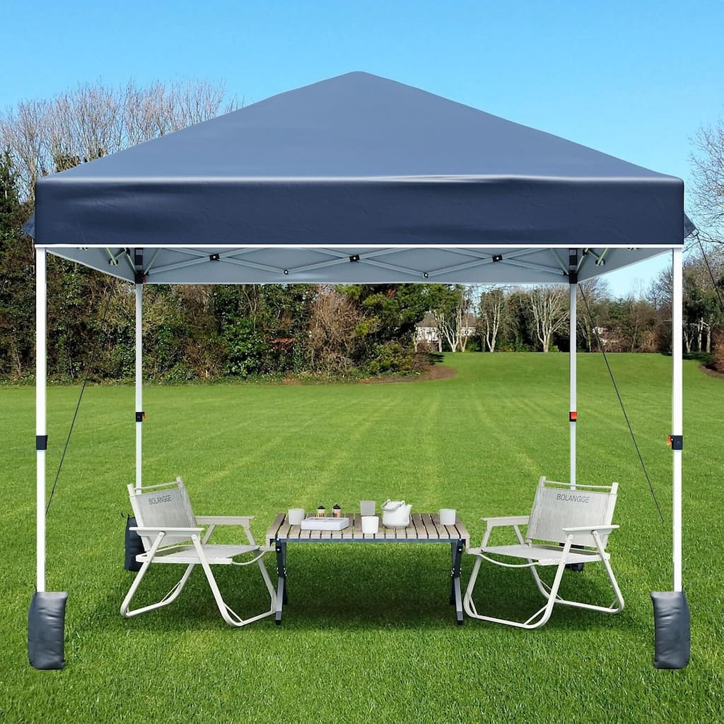 10'X10' Outdoor Folding Portable Patio Shade, Pop Up Canopy Tent with 3 Adjustable Heights