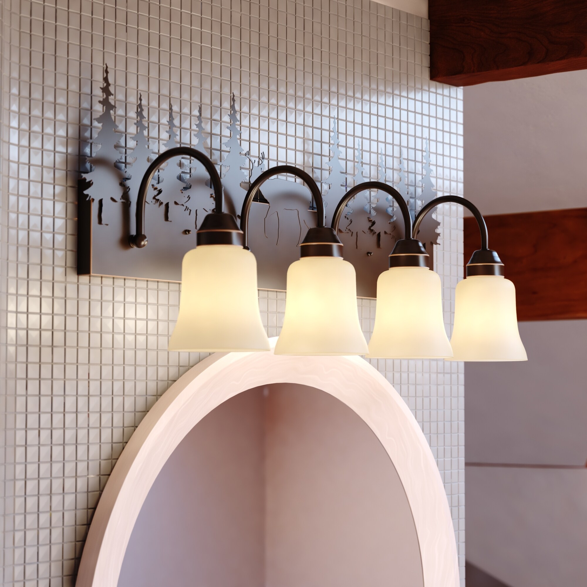 Deer cheap vanity light