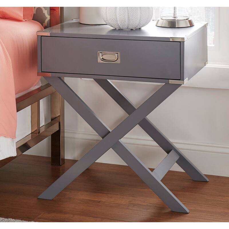 Kenton X Base Wood Accent Campaign Table by iNSPIRE Q Bold