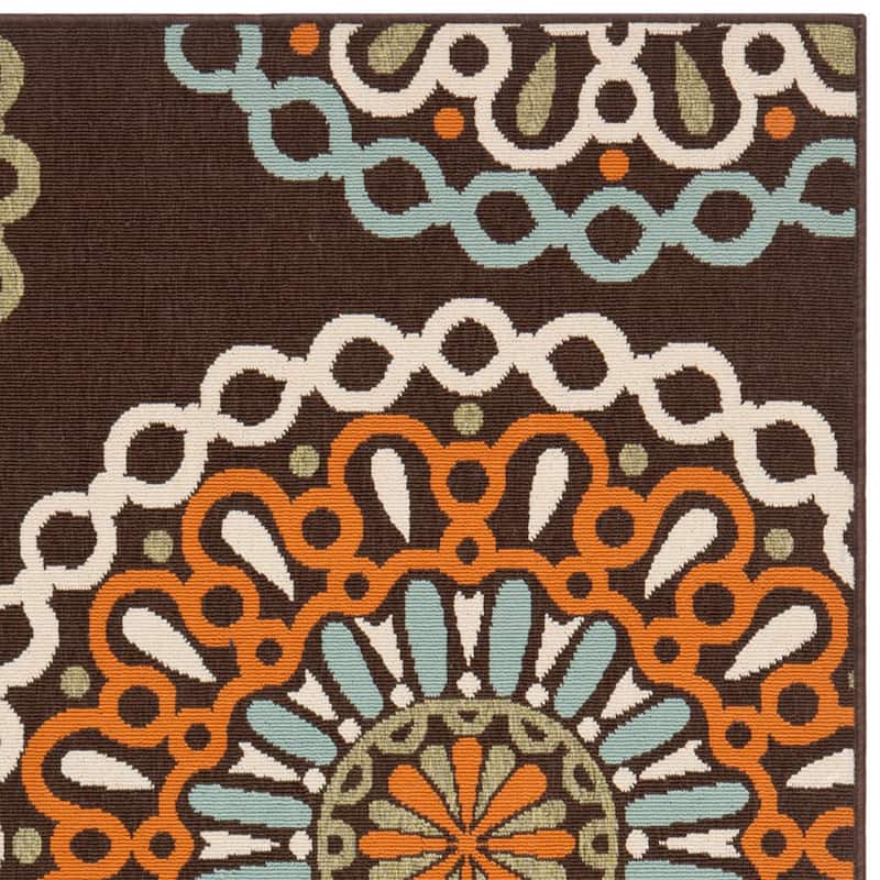 SAFAVIEH Veranda Felizitas Geometric Medallion Indoor/Outdoor Area Rug
