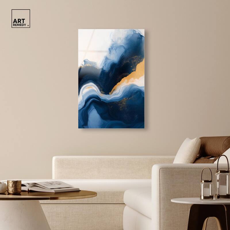 Blue Deep III Acrylic by Art Remedy, Ready to Hang