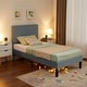 preview thumbnail 42 of 70, Kids Bed Frame, Height Adjustable Upholstered Bed, Twin Size Bed Set of 2