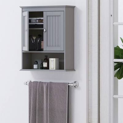 Bathroom Cabinet Wall Mounted - 7.48"D x 21.5"W x 24"H
