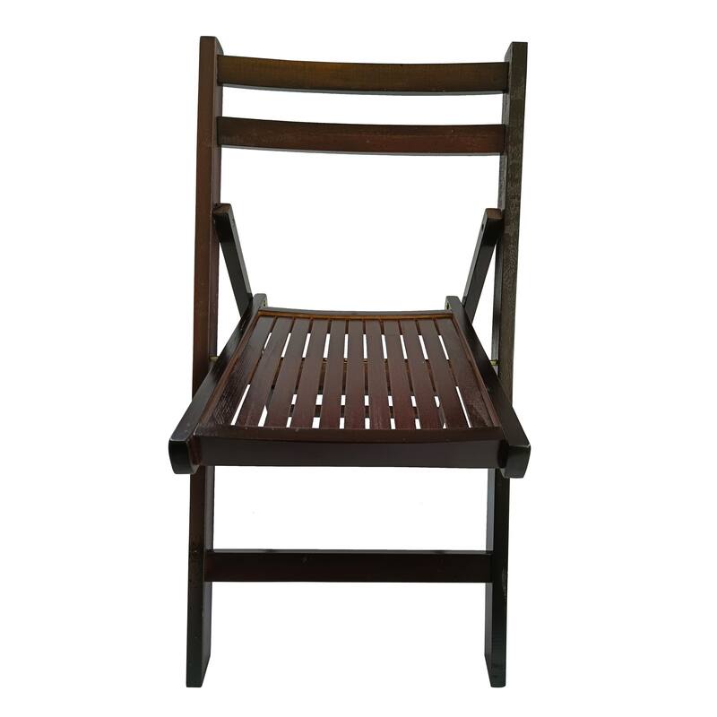 4 Piece Wooden Outdoor Foldable Chair Set, Waterproof, Anti-uv for Patios, Balconies & Gardens