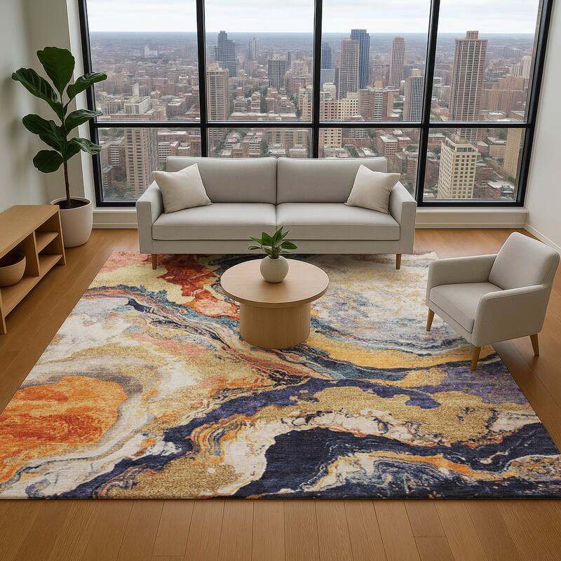 Premium Washable Super Soft Mayfield Rug - Linen - 10' x 14'