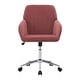 preview thumbnail 5 of 60, Velvet Home Office Chair, Ergonomic Swivel Study Desk Chair, Upholstered Vanity Chair with Backrest Seat and Metal Base