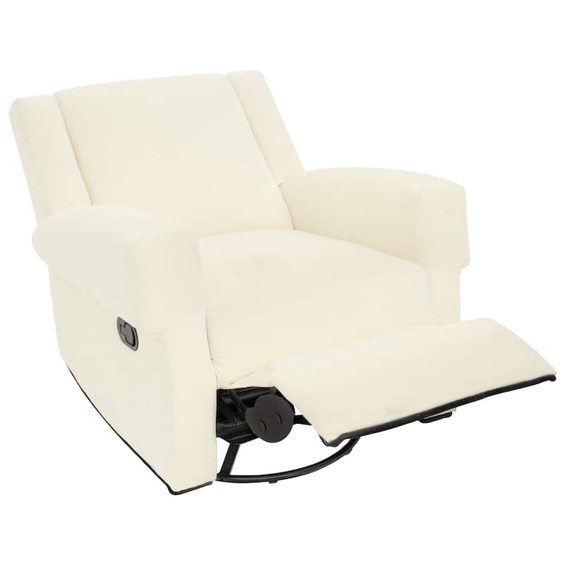 Christopher Knight Home - Nursery Recliner Modern Swivel Rocker Upholstered Recliner Chair with Dual Reclining Positions