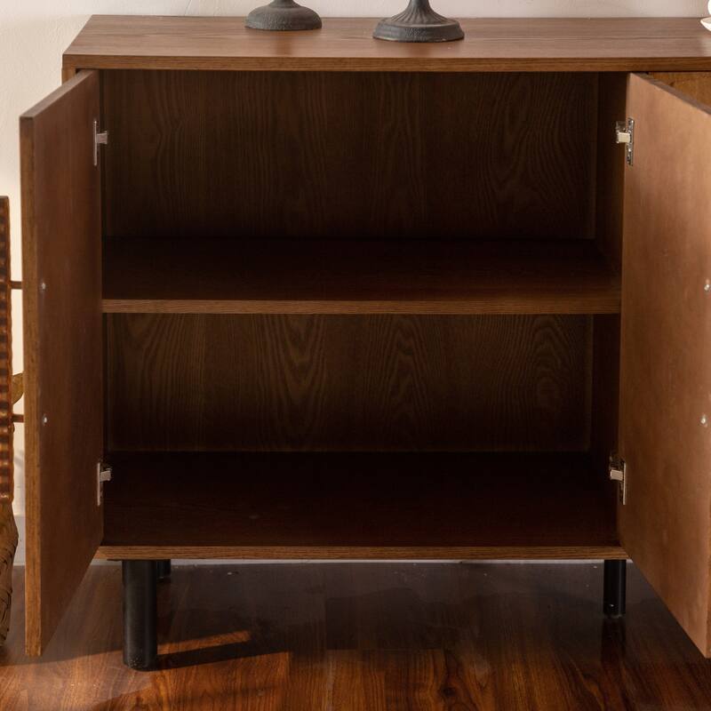 Sideboard Buffet Cabinet with Storage - Wood Kitchen Cabinet with Adjustable Shelf