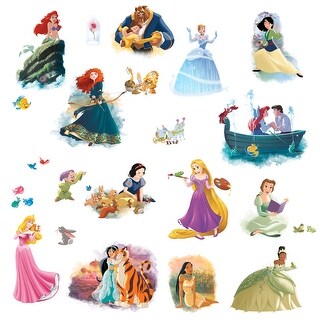 Blue & Green & Orange Disney Princess Dream Big Wall Decals by RoomMates