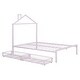 preview thumbnail 25 of 43, Full Size House Shaped Metal Platform Bed with Drawers