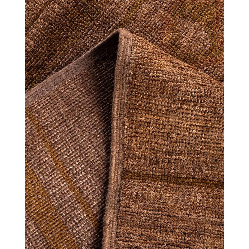 Modern One-of-a-Kind Handmade Area Rug - Beige, 6' 0" x 8' 10" - 6' 0" x 8' 10"
