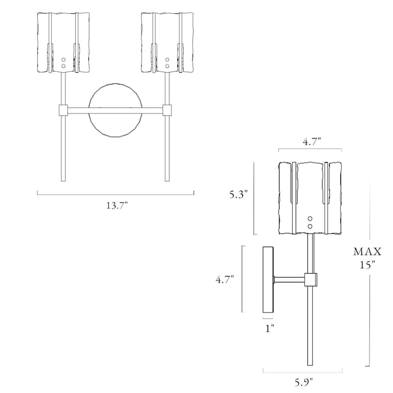 Kasy Modern 4-Light Bathroom Vanity Lights Smokey Grey Glass Wall Sconces