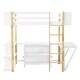 preview thumbnail 32 of 65, Modern Twin Size Wooden Loft Bed with Built-in Storage Cabinet and Cubes, Foldable Desk