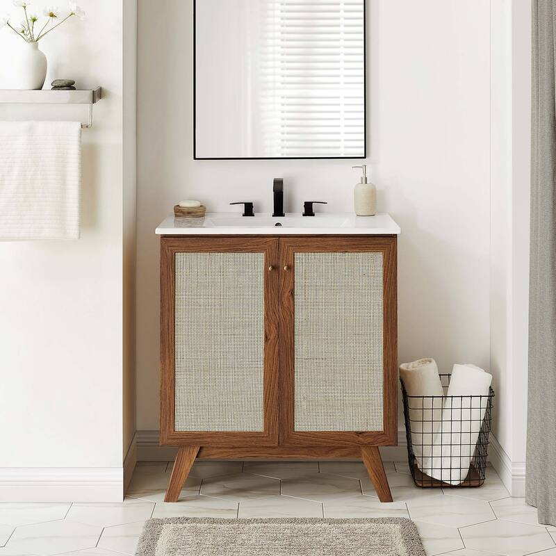 Soma 30" Bathroom Vanity - Walnut - Walnut Finish