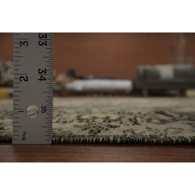 Hand Knotted Oriental 100% Wool Carpet Transitional Floral Beige & Ivories Anatolian Area Rug - 8' 2'' X 5' 8''