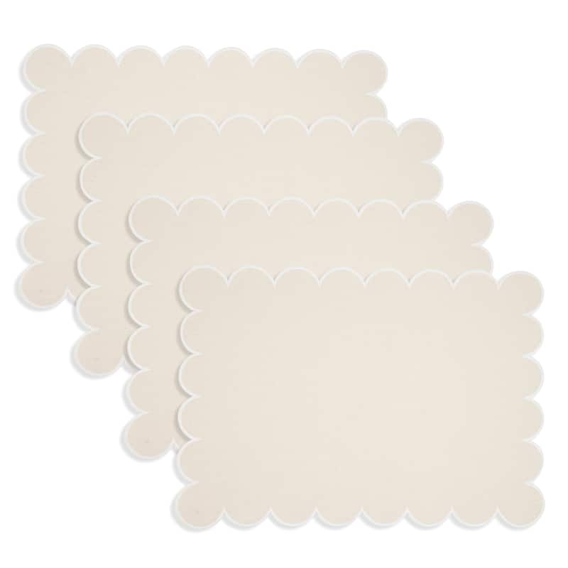 Eco Scallop Border Placemat (Set of 4) - 14"x20"