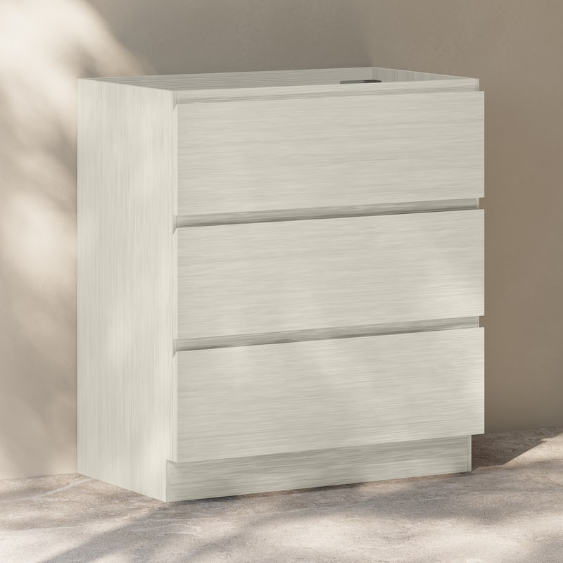 Liberte 30" Freestanding Bathroom Vanity Cabinet Without Top In White Oak - 30