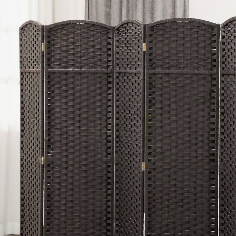 HOMCOM Room Divider, 6 Panel Folding Privacy Screen, 5.6' Tall Freestanding Wall Partition