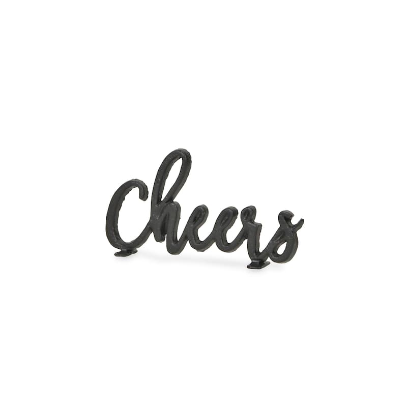 Black Cast Iron "Cheers" Table Decor