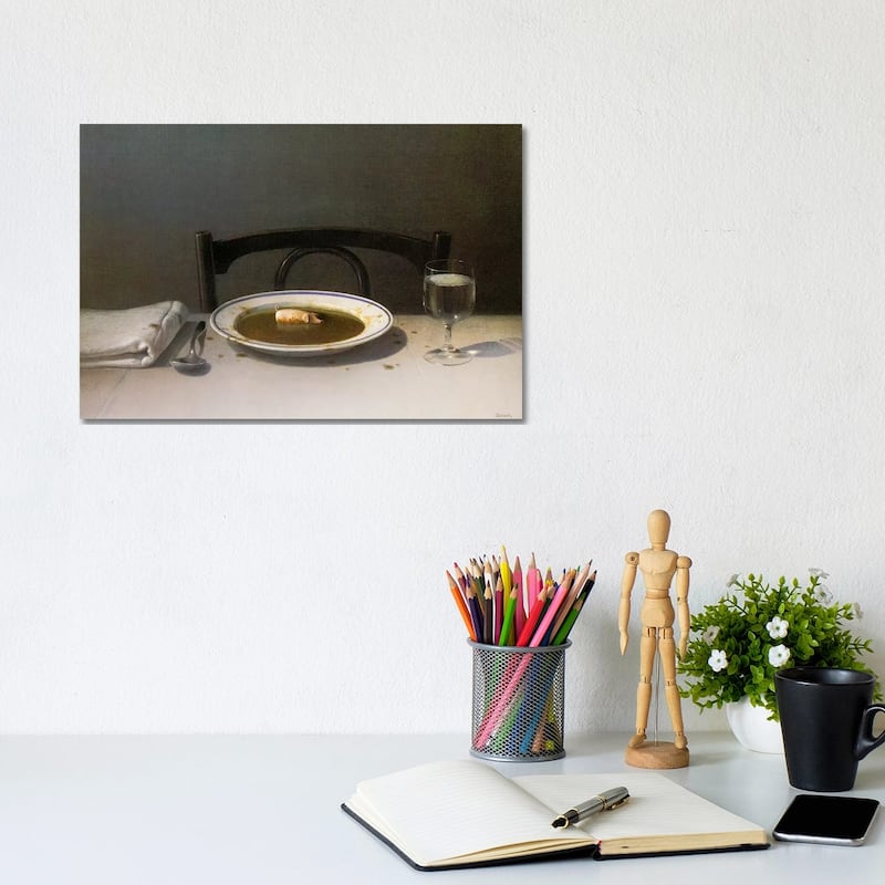 iCanvas "Soup Pig" by Michael Sowa Canvas Print - 8x12x0.75