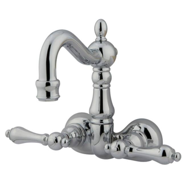 Kingston Brass Vintage Wall Mounted Clawfoot Tub Filler with Metal - Polished Chrome