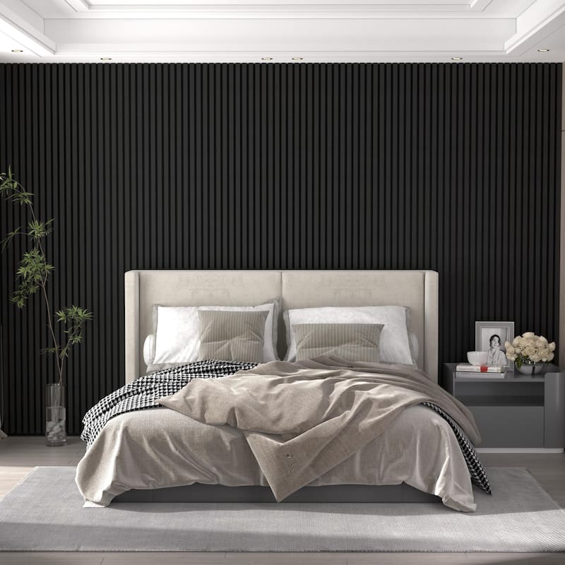 47.3" x 23.6" Wood Slat Acoustic Wall Panels for Ceiling and Wall Decor, 4-Pack (31 sq ft)