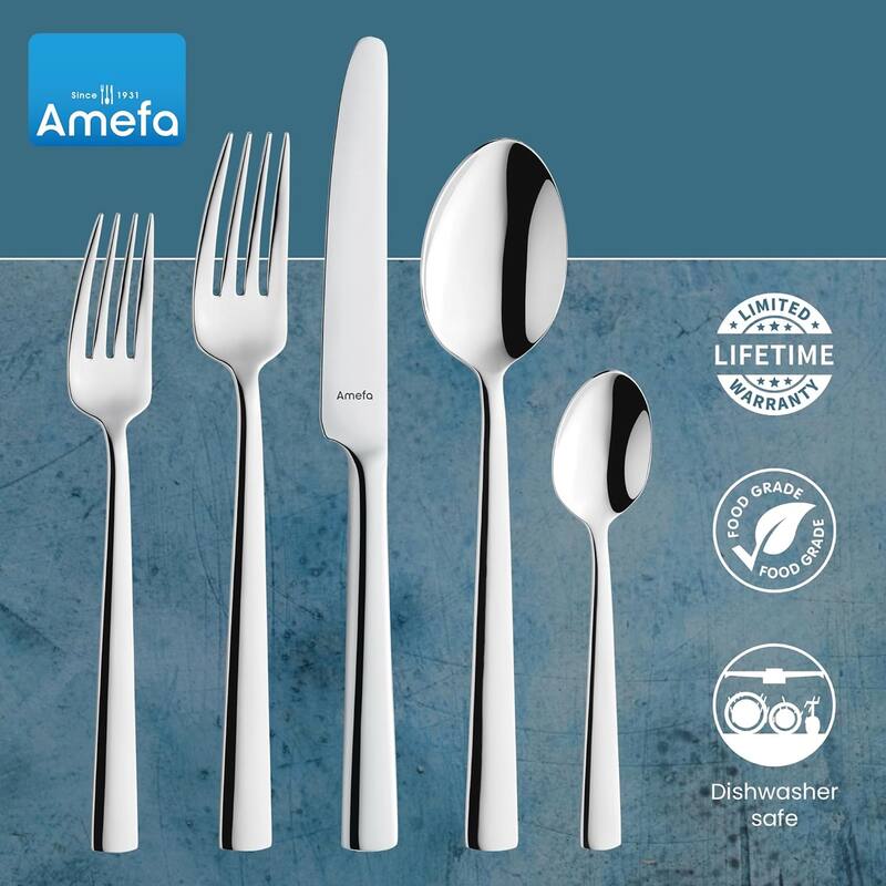 Amefa Moderno 20 Piece 18/10 Stainless Steel Flatware Set
