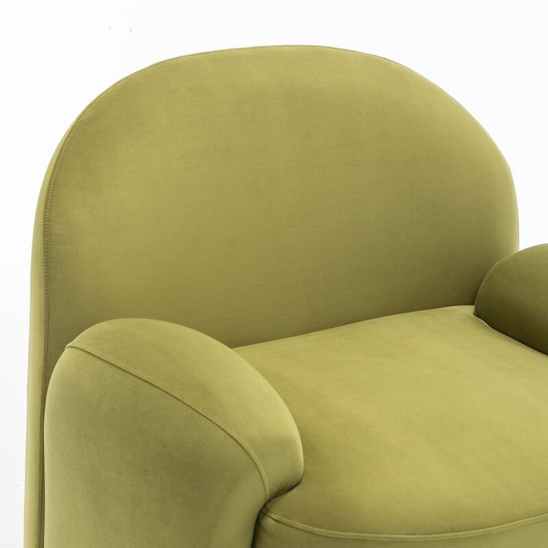 SEYNAR Modern Glam Velvet Thickened Seat Cushion Accent Chair Set of 2