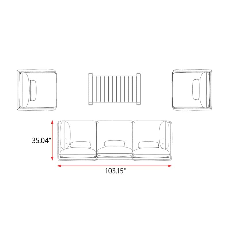 Simon 6pc Multi-Chair Seating Set
